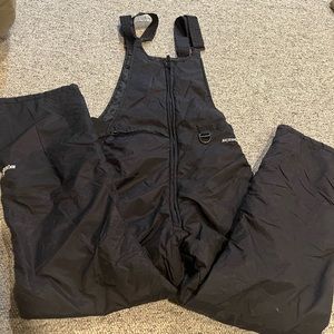 Mens black snow bibs